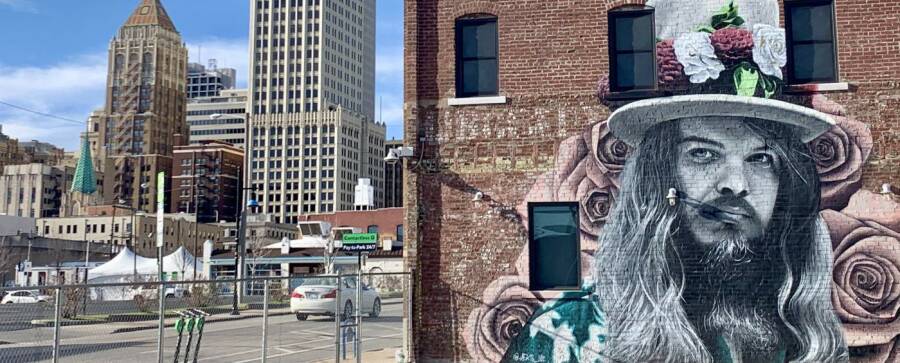 Leon Russell mural in Tulsa, OK.